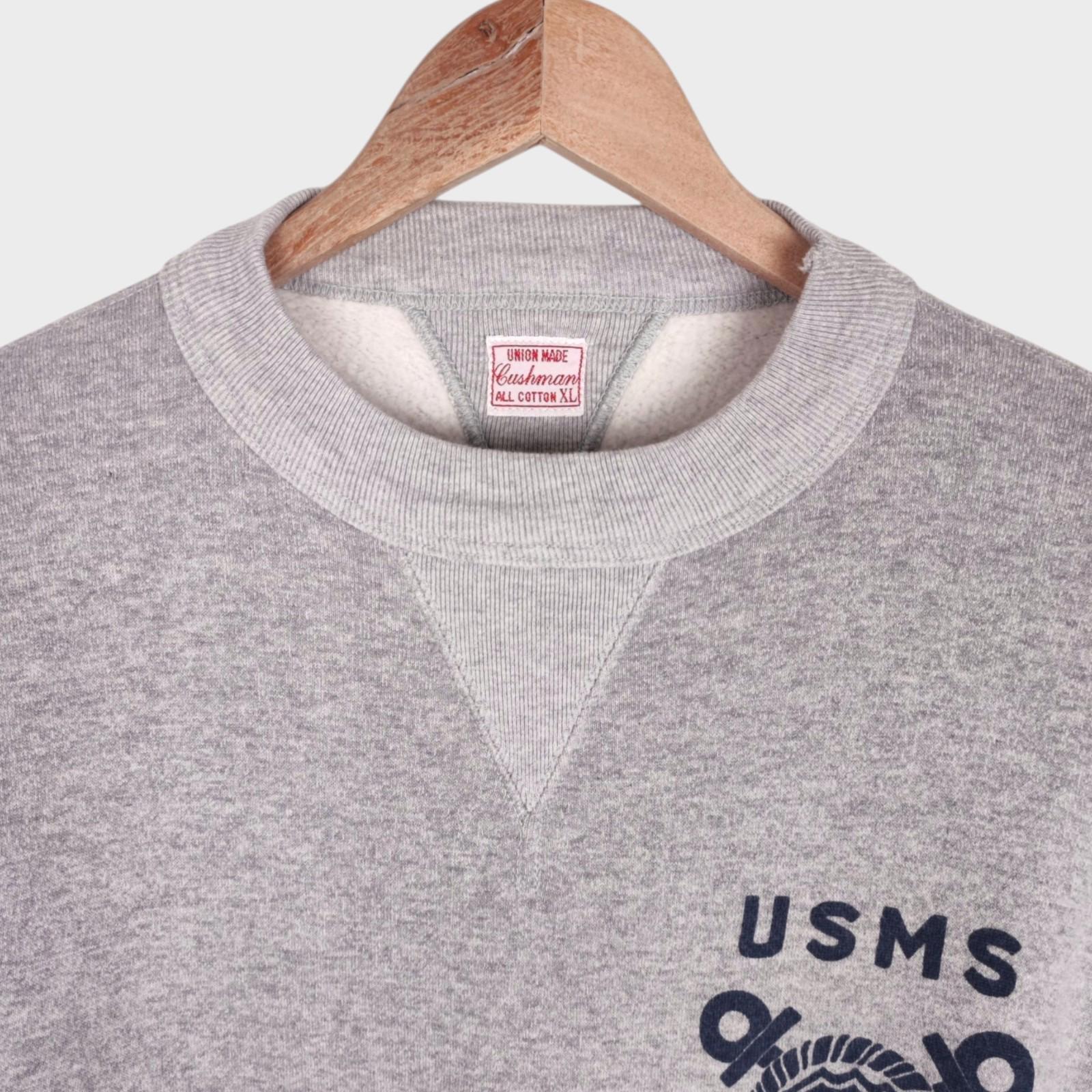 CUSHMAN Men's Grey Made in Japan USMS Sweatshirt