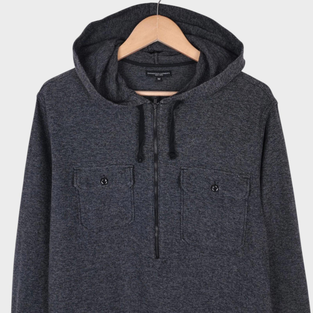 ENGINEERED GARMENTS Men's Grey Made in USA Cotton Cagoule Smock Jacket