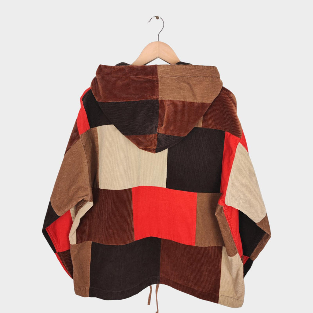BEAMS PLUS Men's Multicoloured Military Corduroy Patchwork Smock