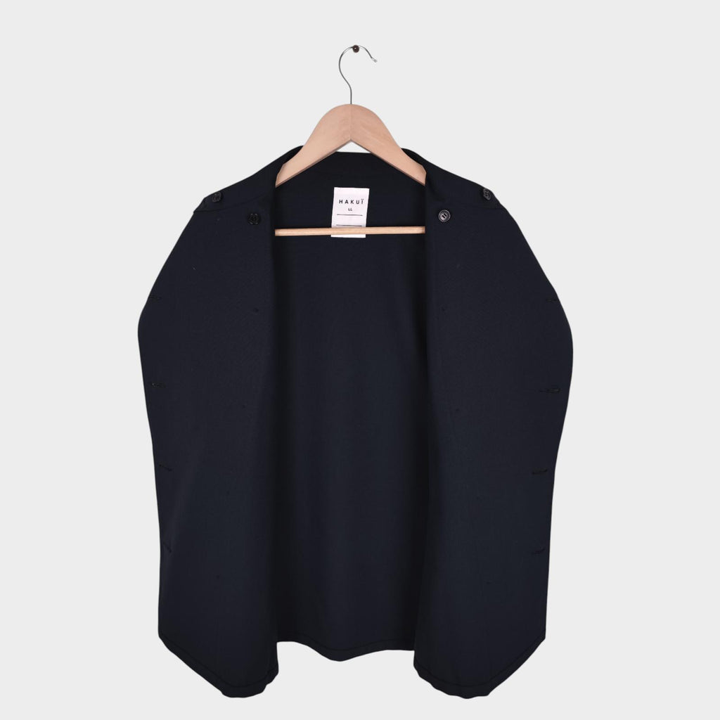 HAKUI Men's Black Made in Japan Double Breasted Chef Jacket