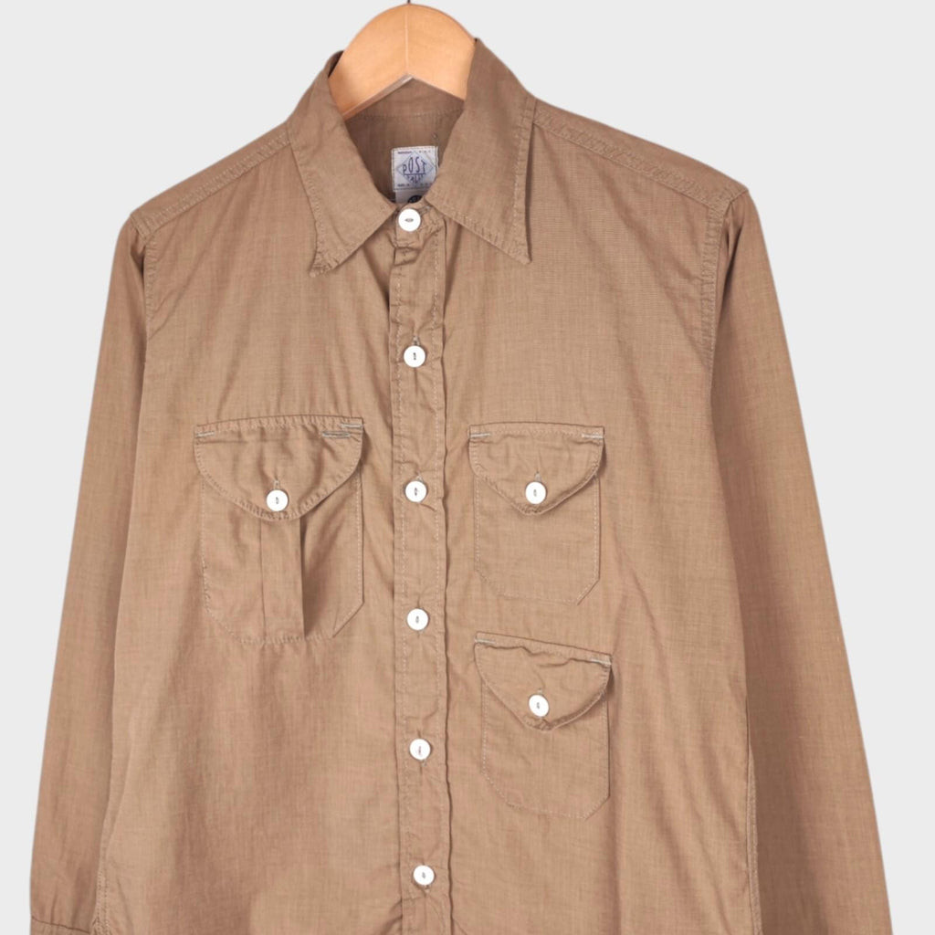 POST OVERALLS Men's Beige Cruzer Shirt - Size S