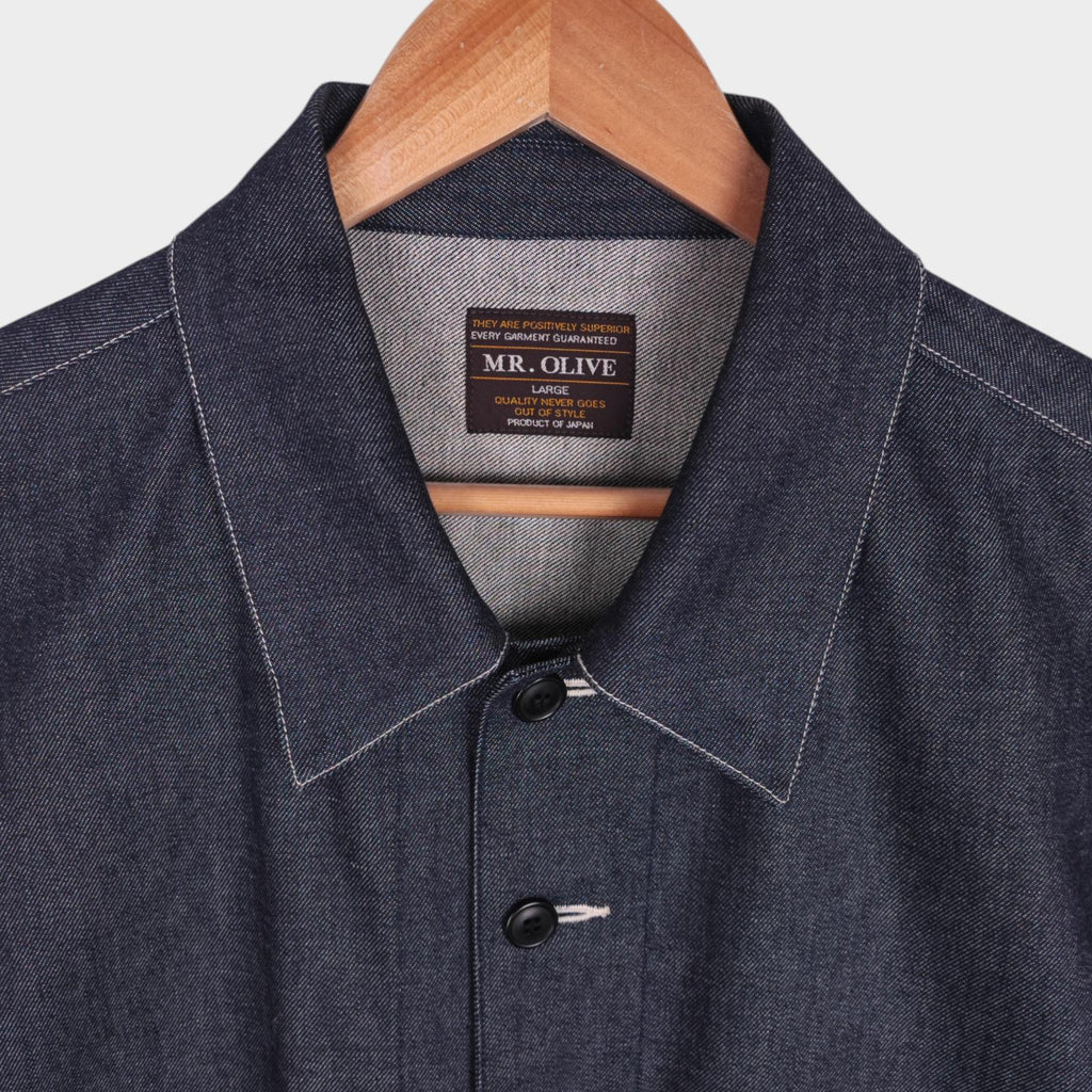 MR.OLIVE Men's Made in Japan Oversized Fit Denim Chore Jacket