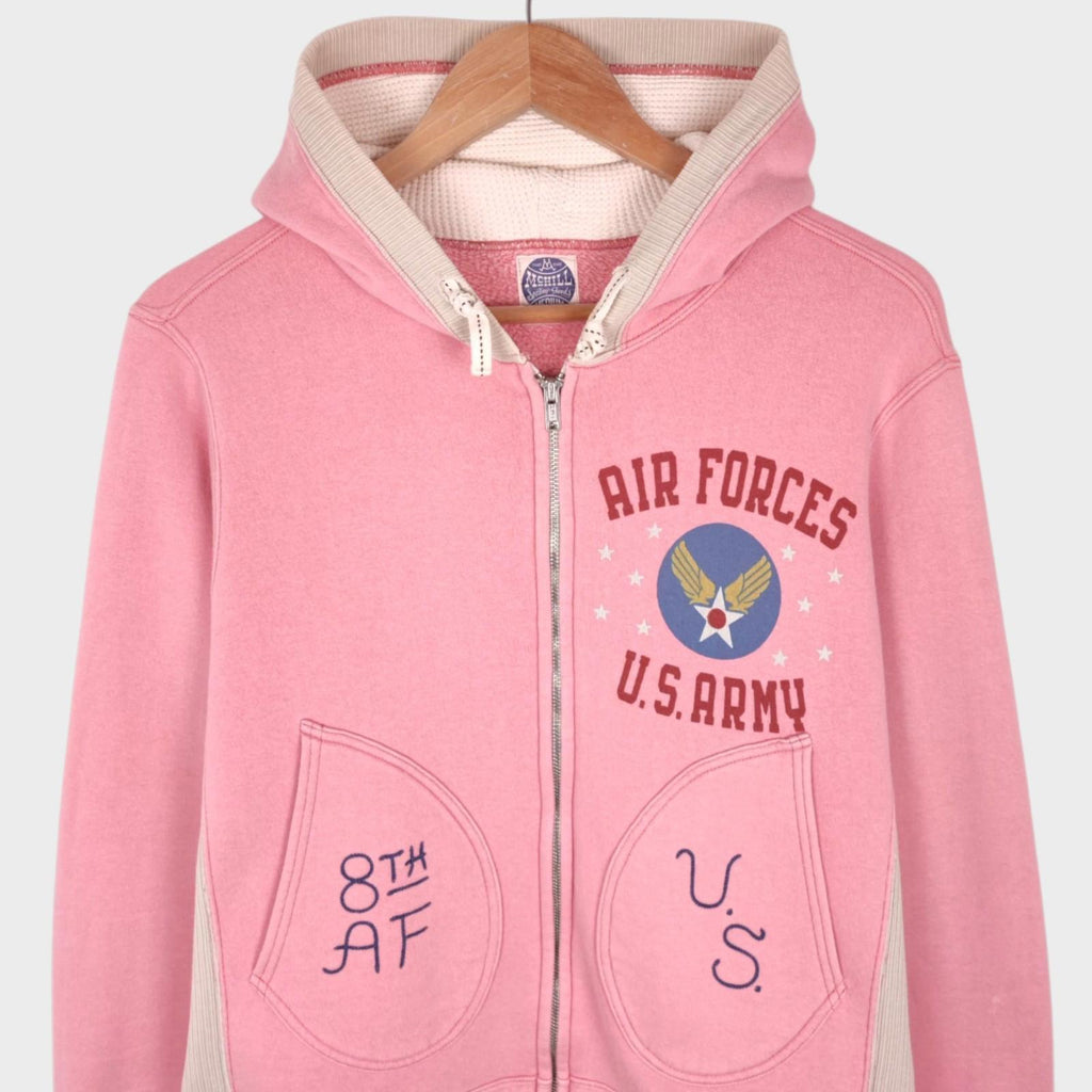 TOYS MCCOY McHill Sportswear Men's Made in Japan Pink Air Forces Zip Hoodie