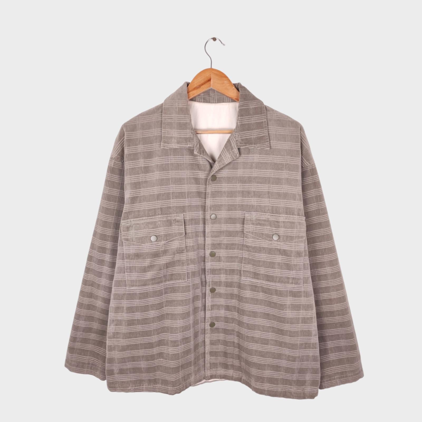 BEAMS B:MING Men's Pale Khaki Corduroy Jacket