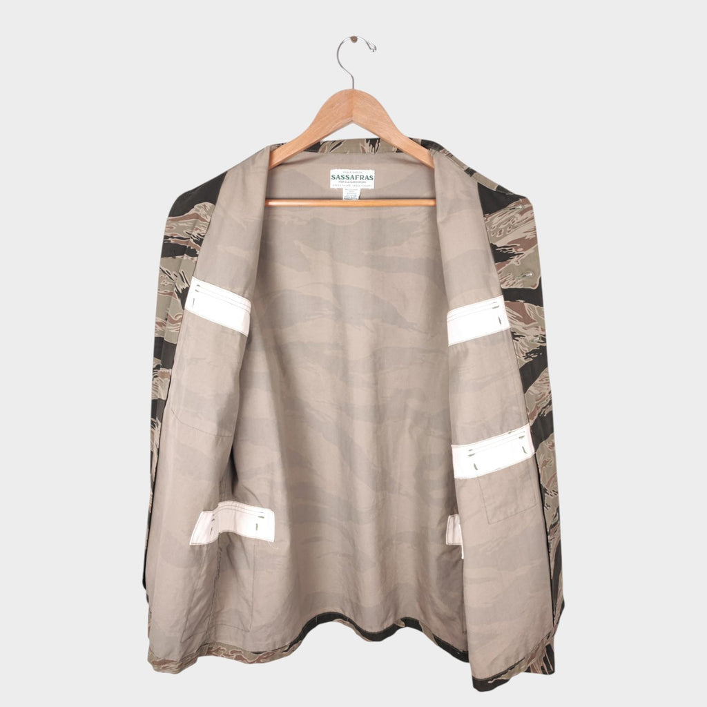 SASSAFRAS Men's Made in Japan Camo Cotton G.D.U. Military Utility Jacket