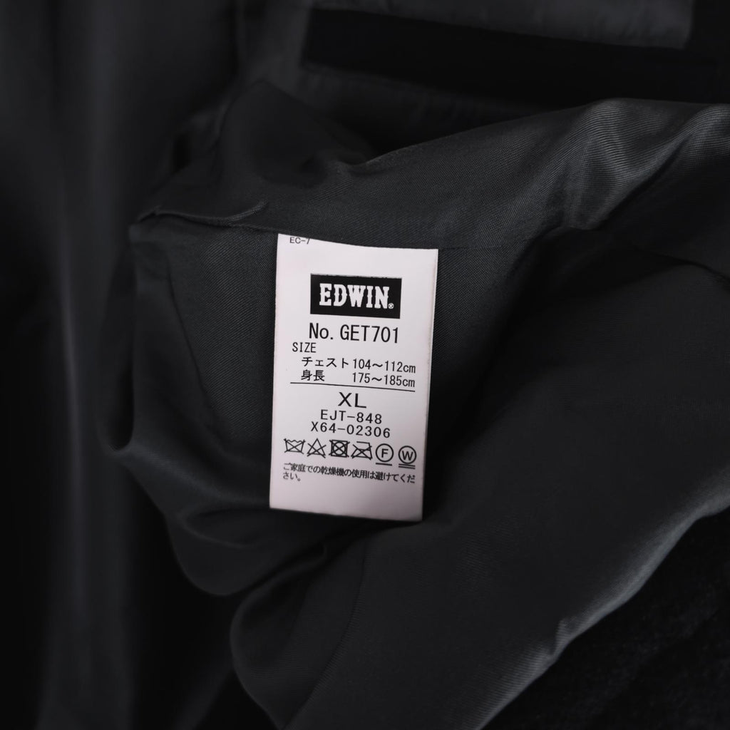 EDWIN Japan Men's Black Wool Blend Relaxed Fit Blouson Jacket