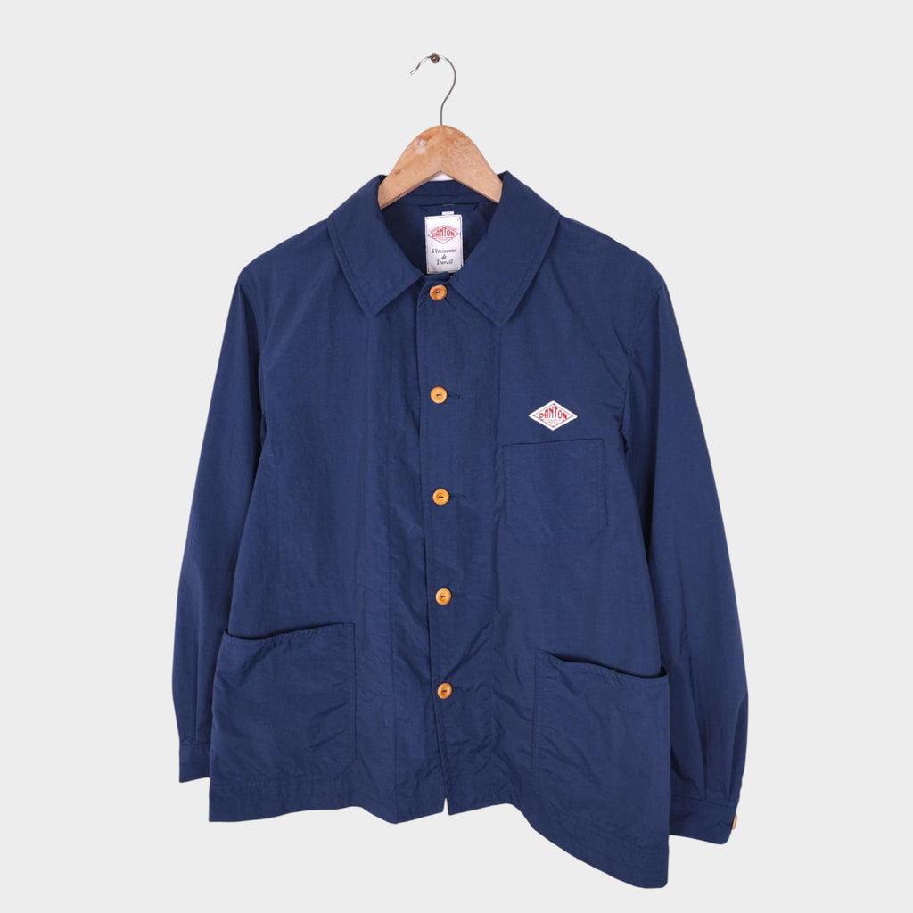 DANTON Men's Navy Blue Made in Japan Lightweight Nylon Chore Jacket
