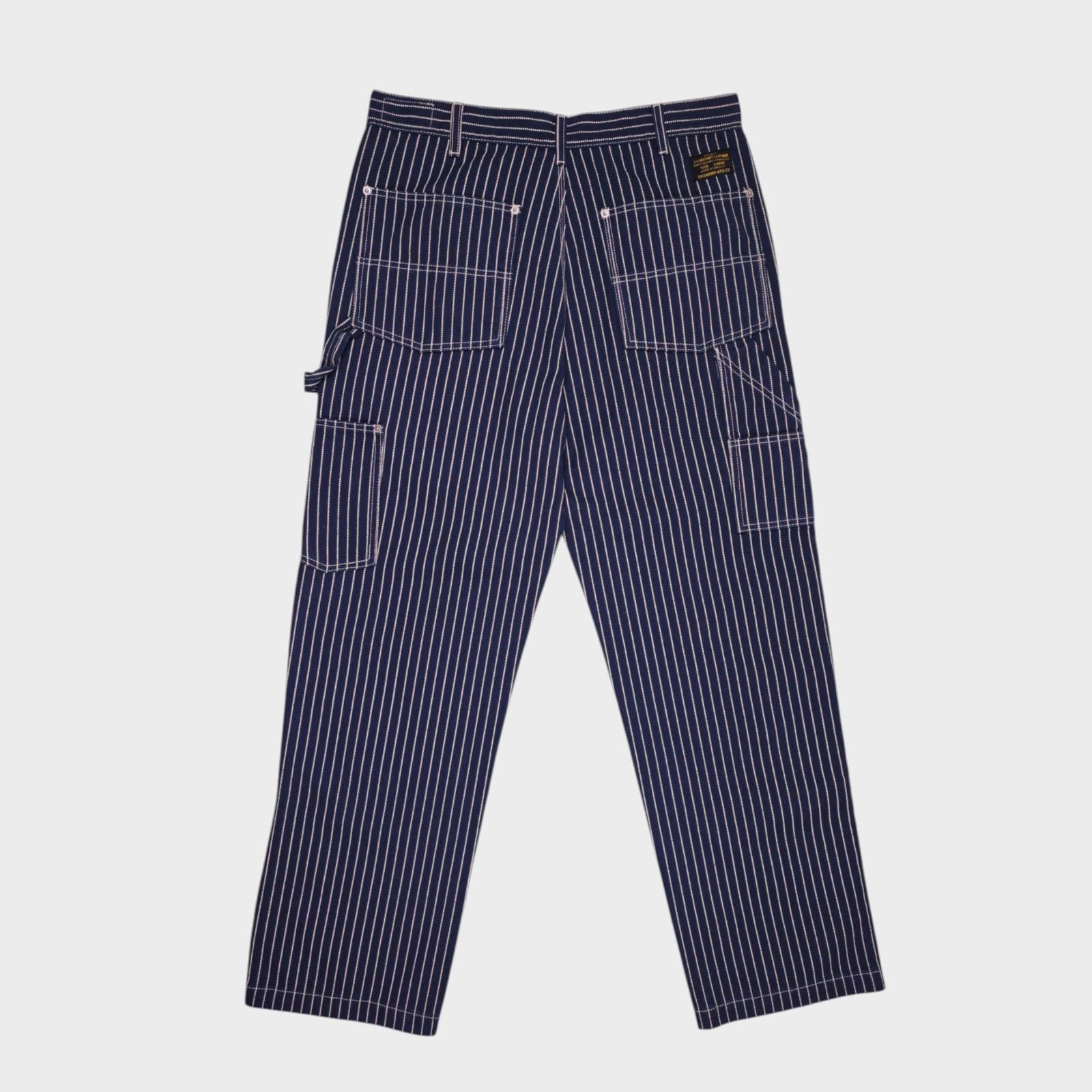 OKONKWO MFG Men's Dark Blue Heavyweight Cotton Wabash Carpenter Trousers