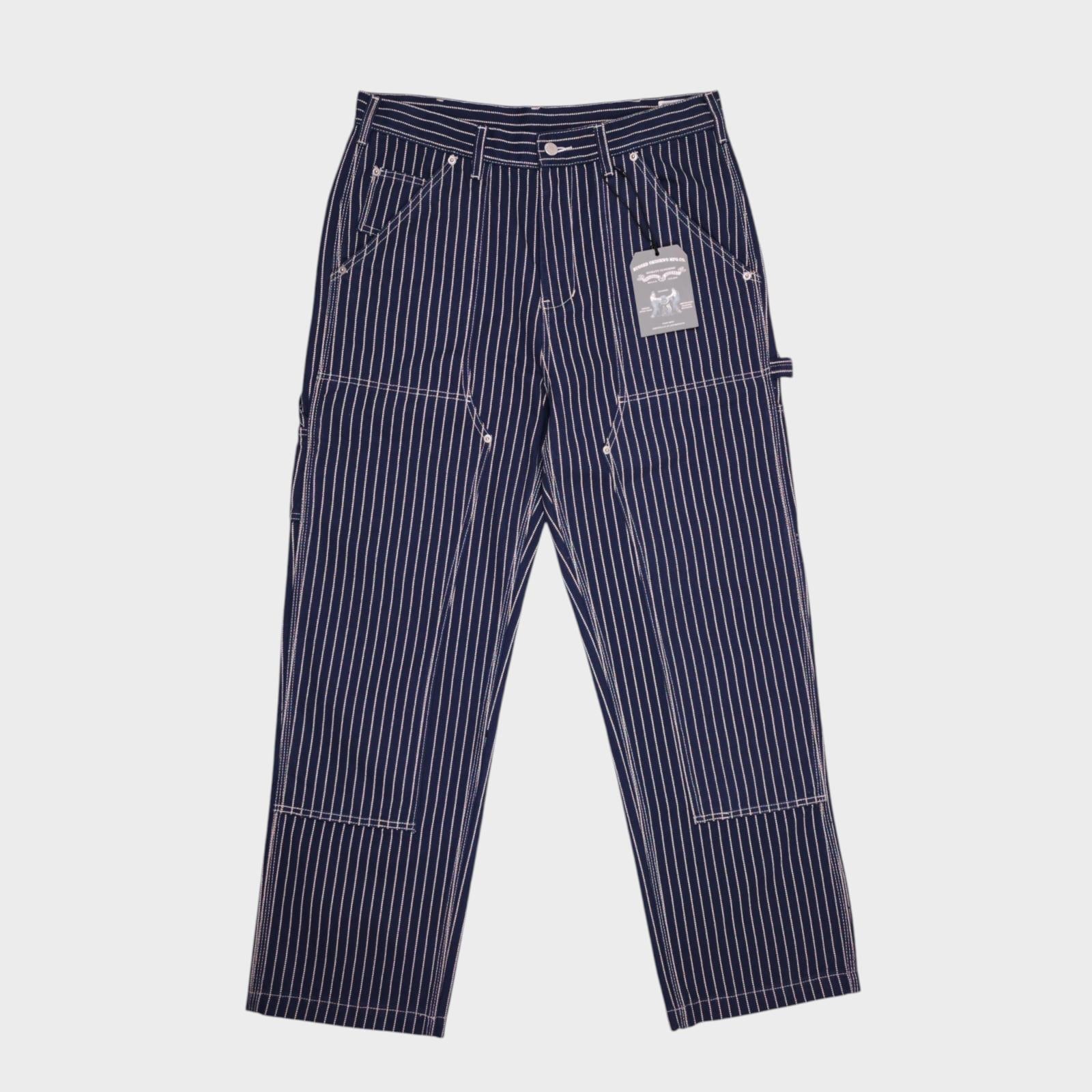 OKONKWO MFG Men's Dark Blue Heavyweight Cotton Wabash Carpenter Trousers