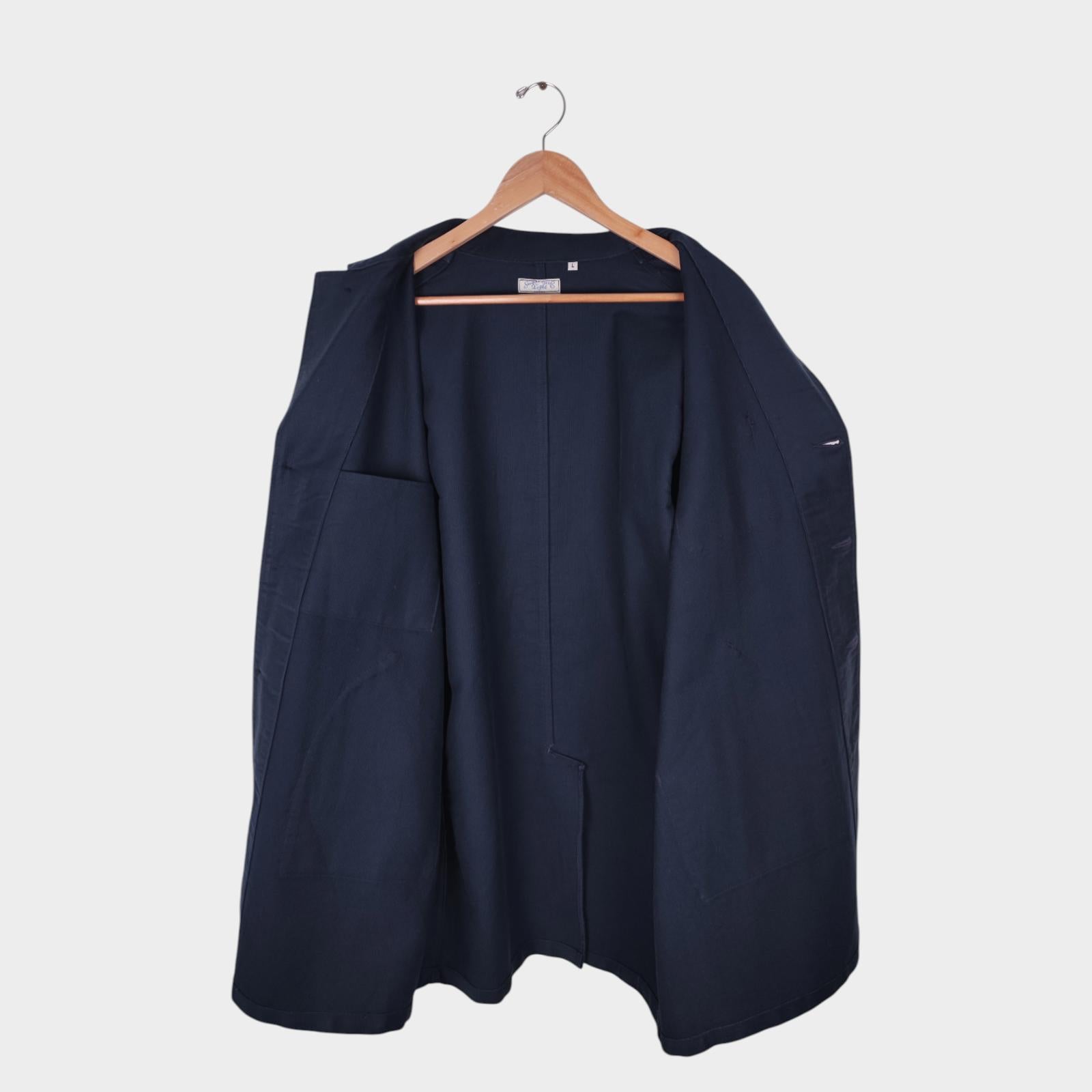 SUGAR CANE Men's Made in Japan Navy Heavyweight Moleskin Chore Coat Jacket