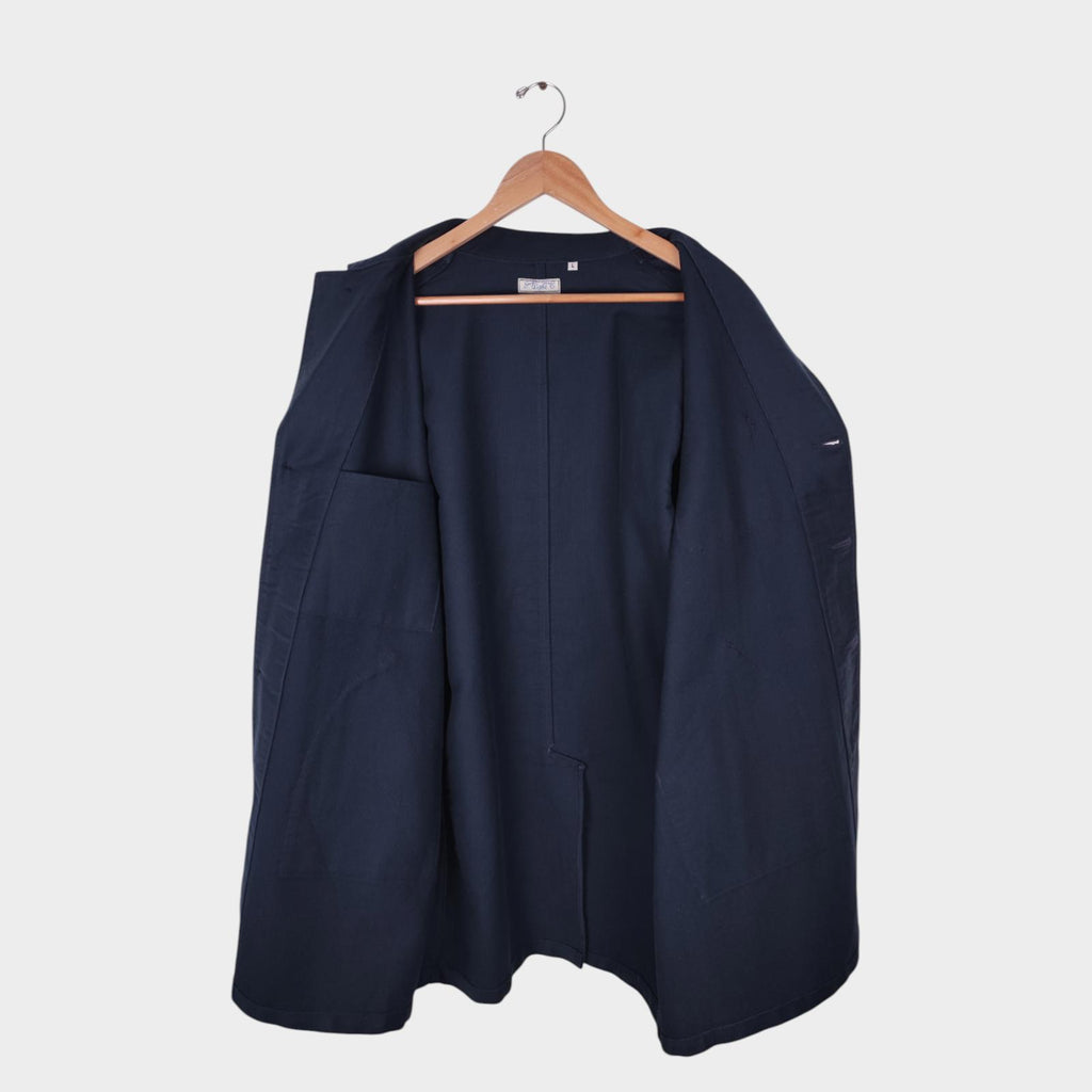 SUGAR CANE Men's Made in Japan Navy Heavyweight Moleskin Chore Coat Jacket