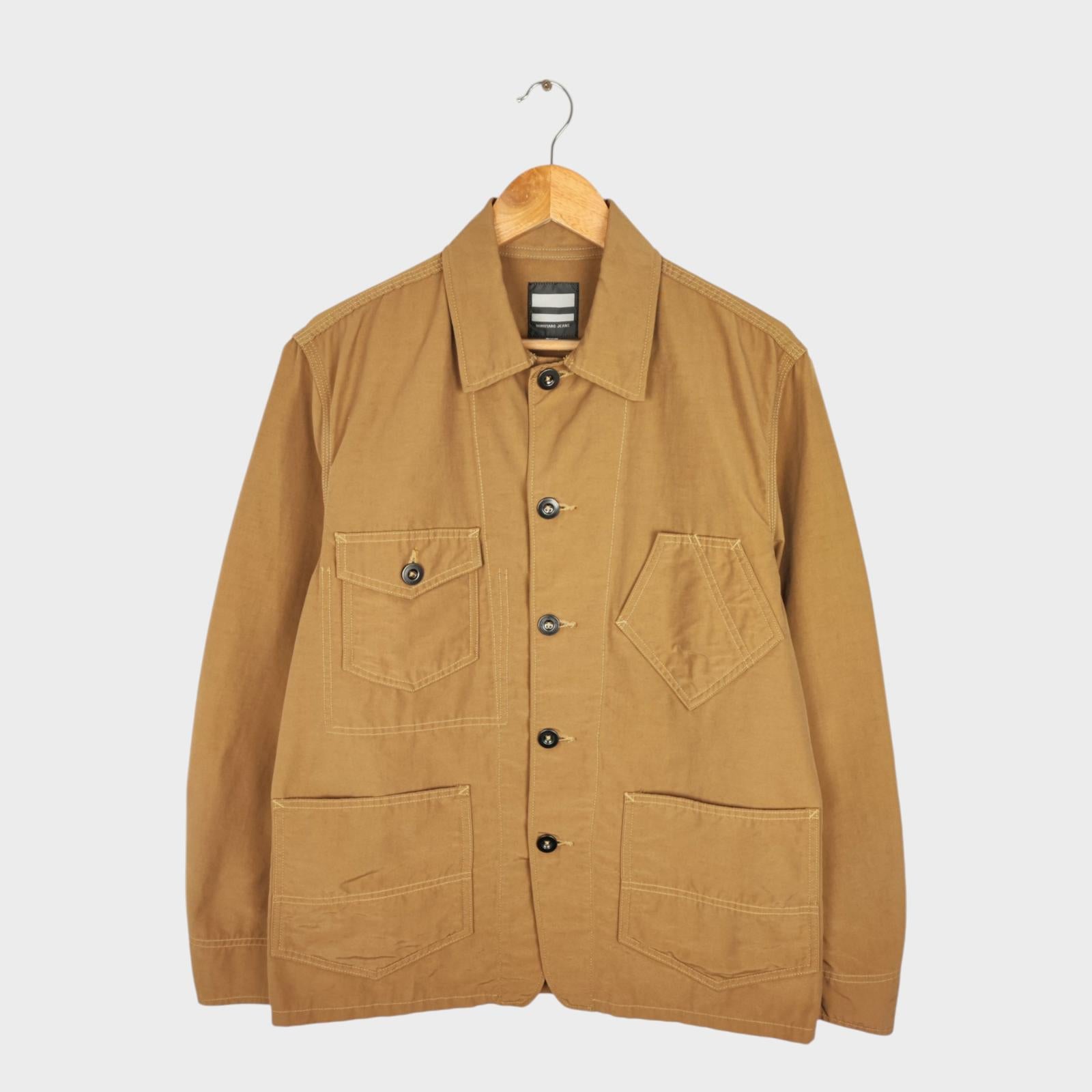 MOMOTARO Men's Golden Khaki Made in Japan Cotton/Nylon Chore Jacket