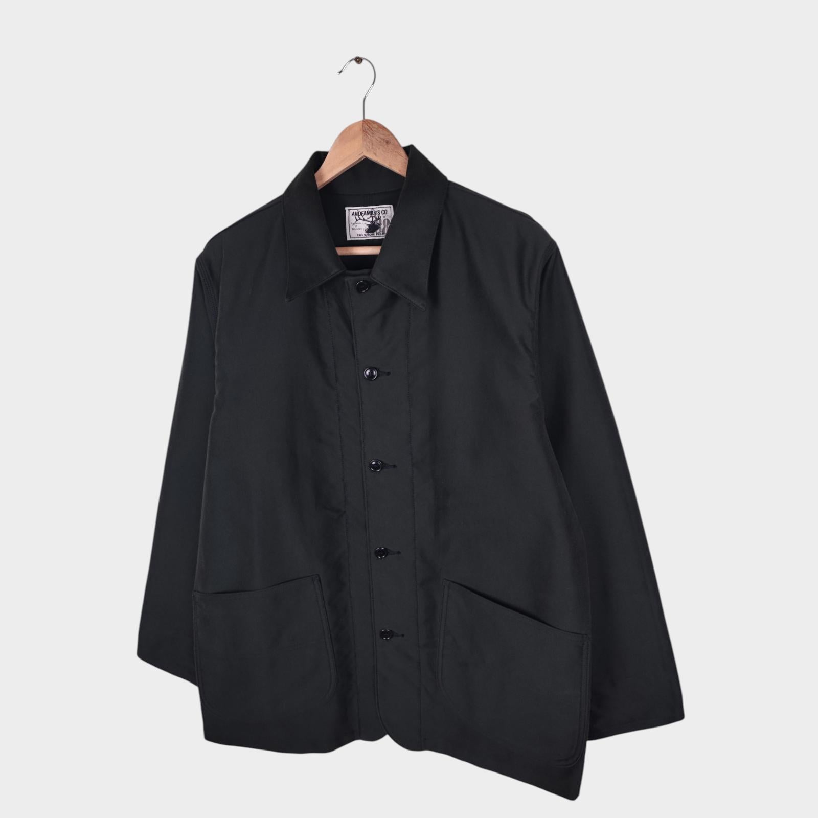 ANDFAMILYS CO. KYOTO Men's Made in Japan Black Moleskin Chore Jacket