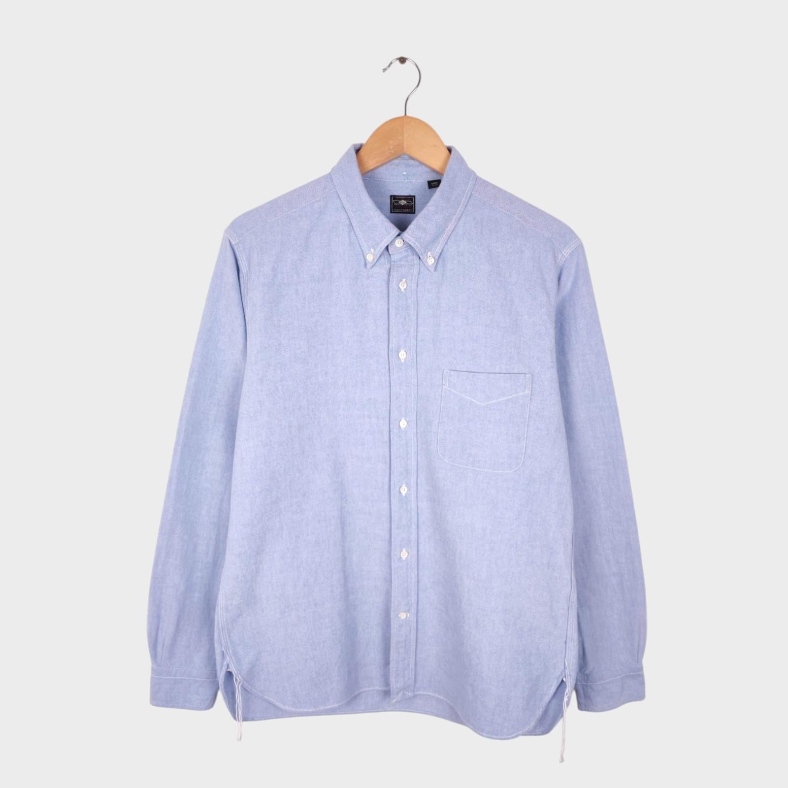 SUGAR CANE Men's Made in Japan Blue Button Down BD Shirt