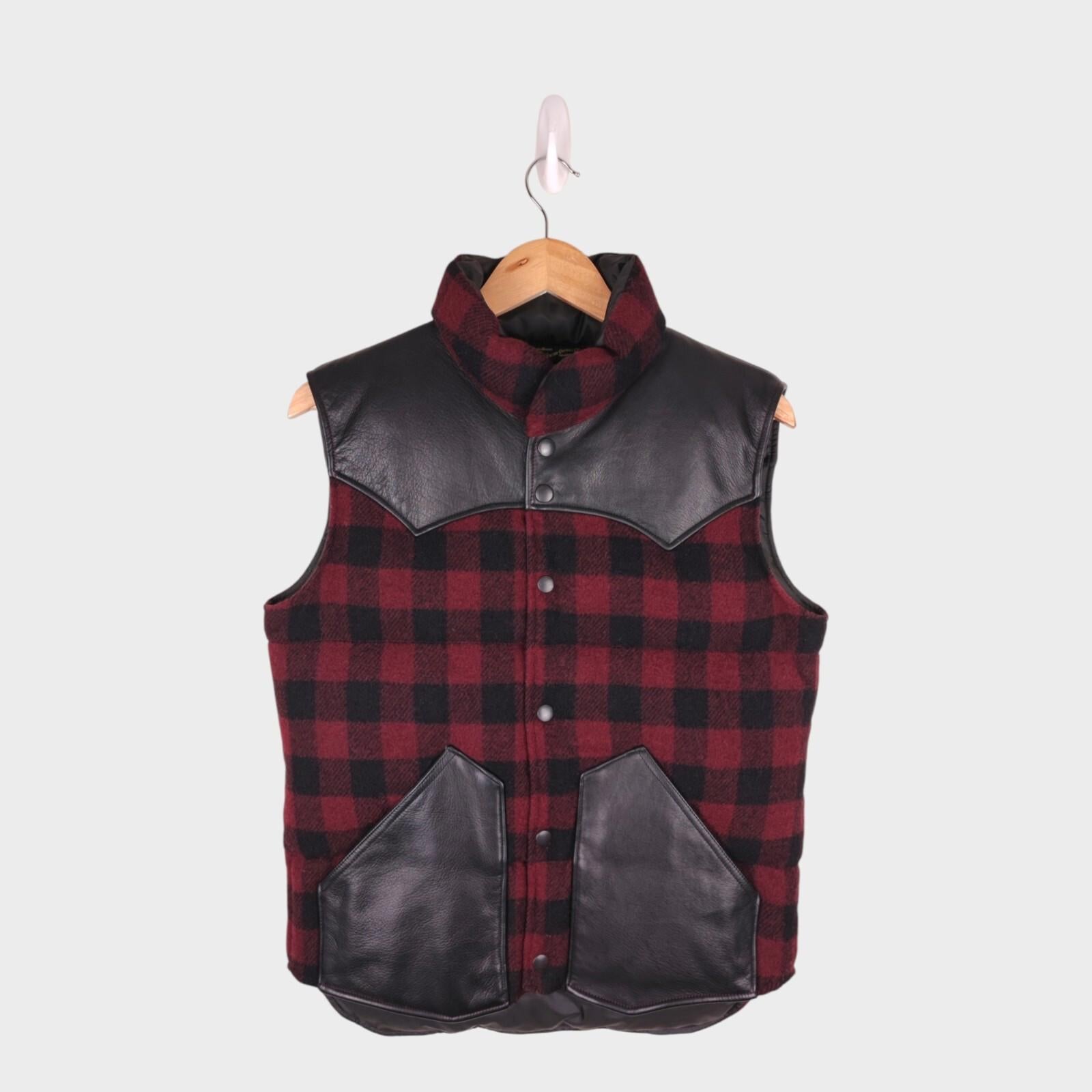 STEVENSON OVERALL Men's Buffalo Check Down Gilet