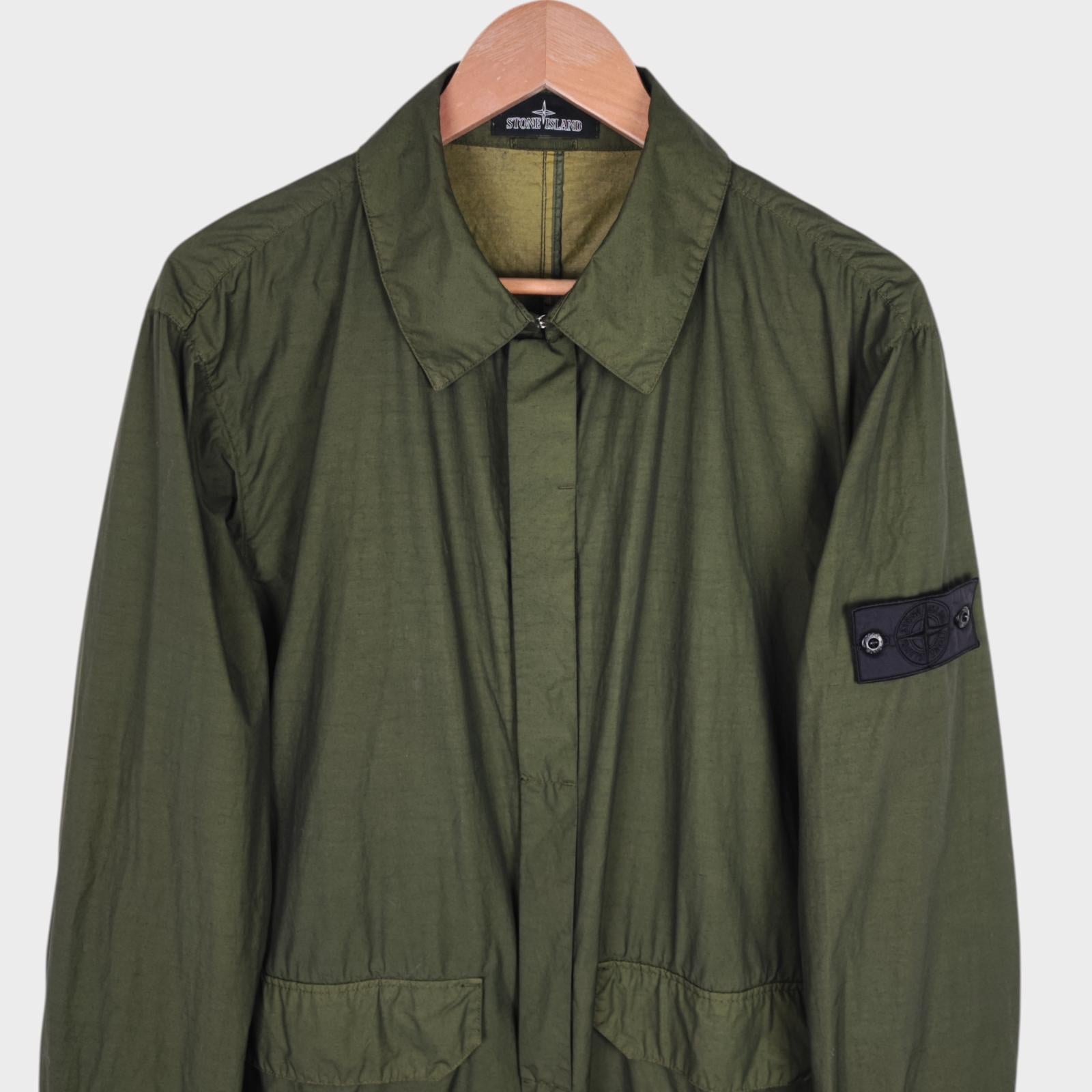 STONE ISLAND SHADOW PROJECT Men's Green Naslan Light Watro Mac Coat Jacket