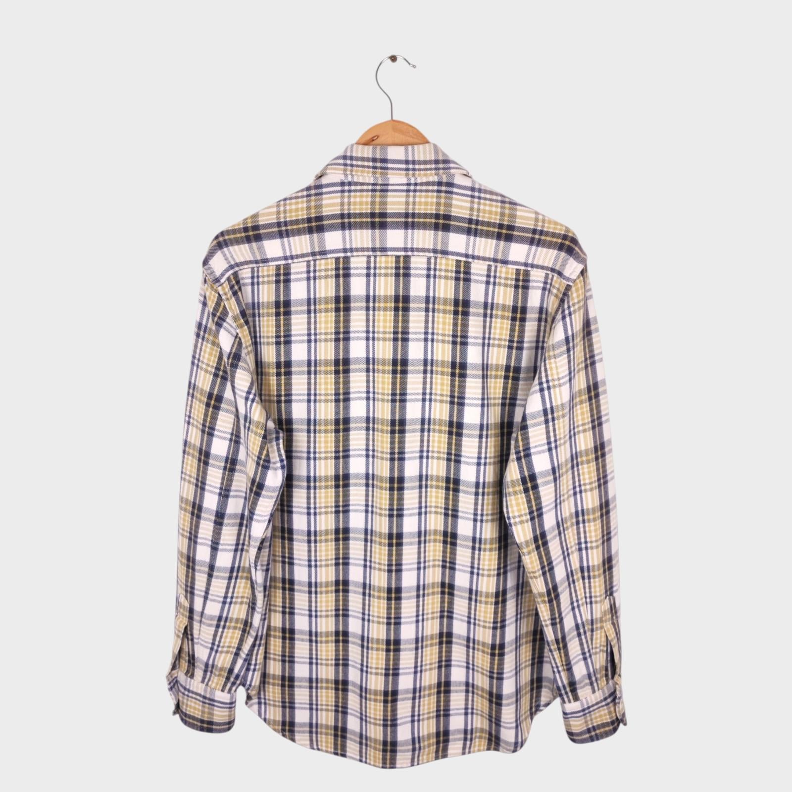 BEAMS PLUS Men's Made in Japan Multicoloured Soft Twill Work Shirt