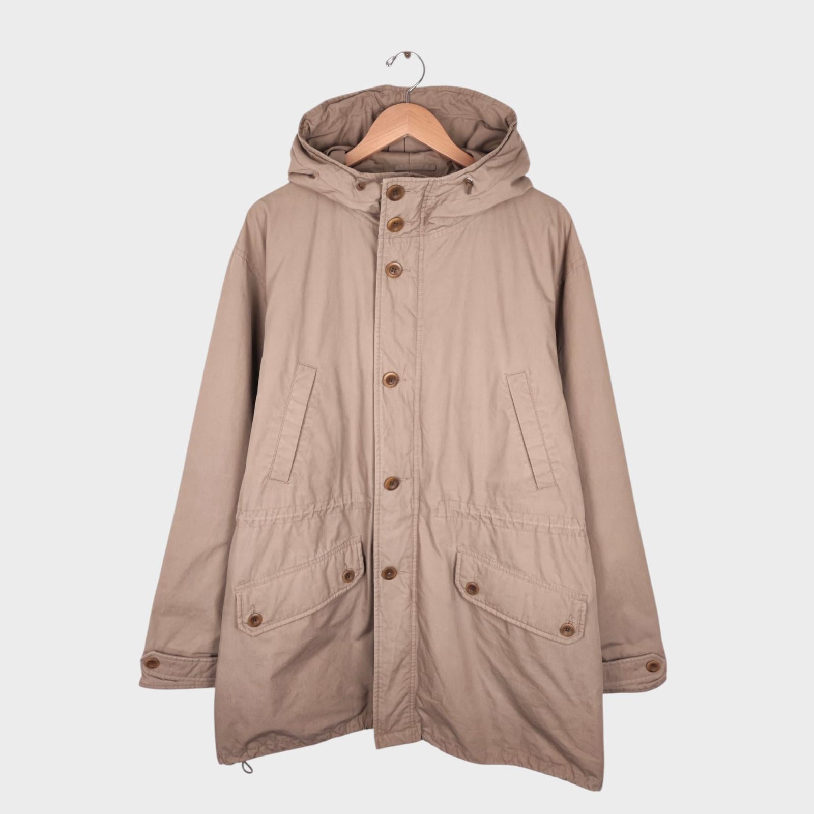 MHL MARGARET HOWELL Men's Beige Down Lined Parka Jacket