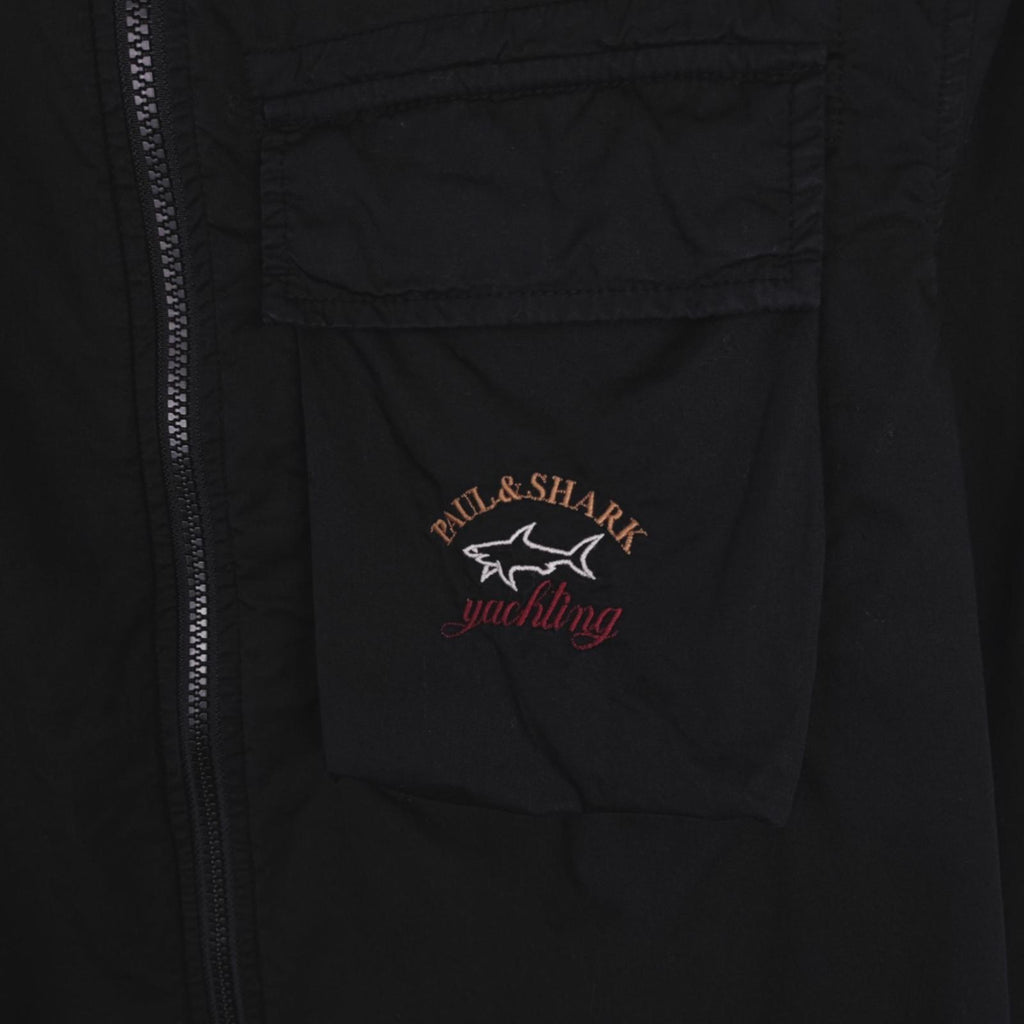 PAUL & SHARK Men's Black Cotton Overshirt Jacket