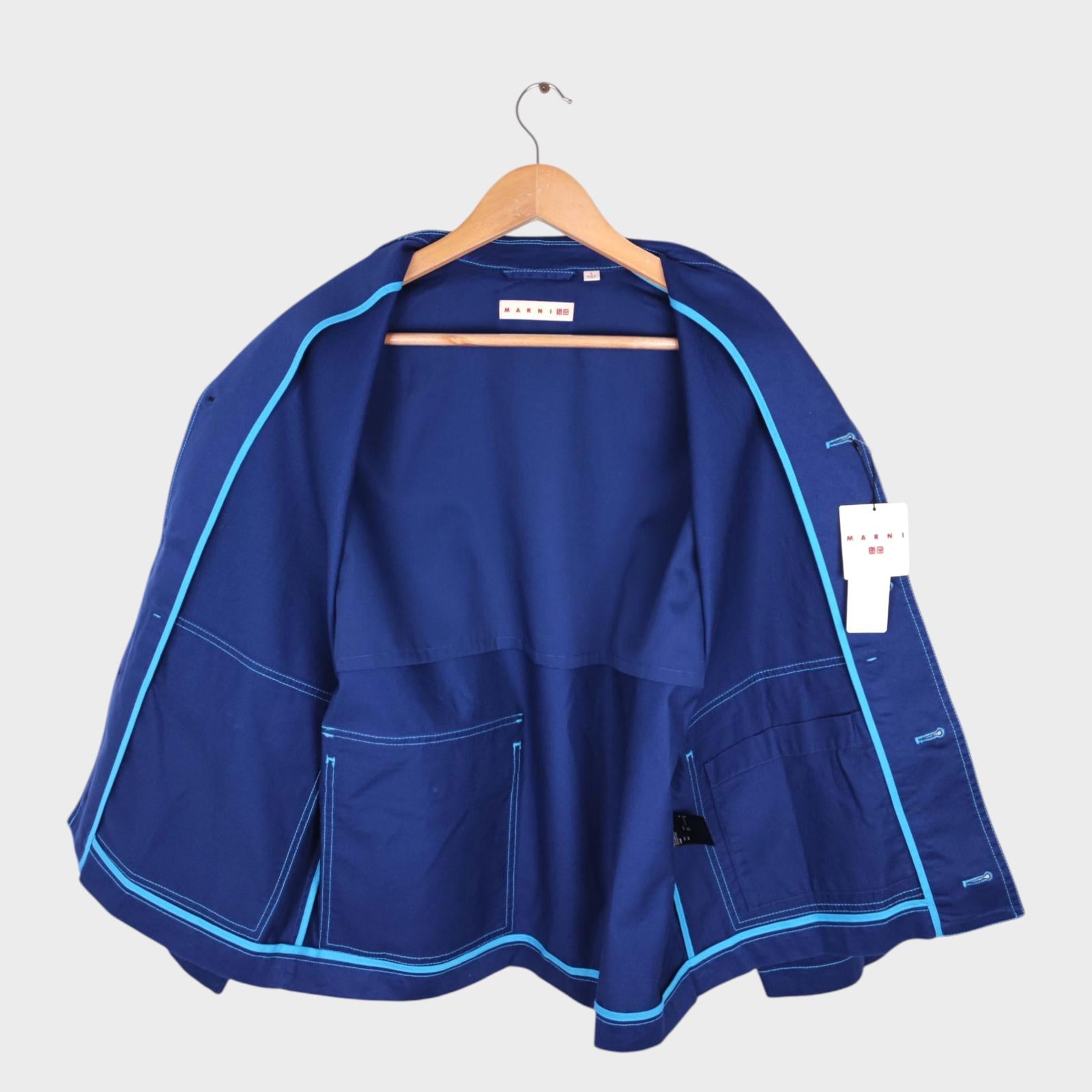 MARNI x UNIQLO Men's Blue Cotton Twill Chore Jacket