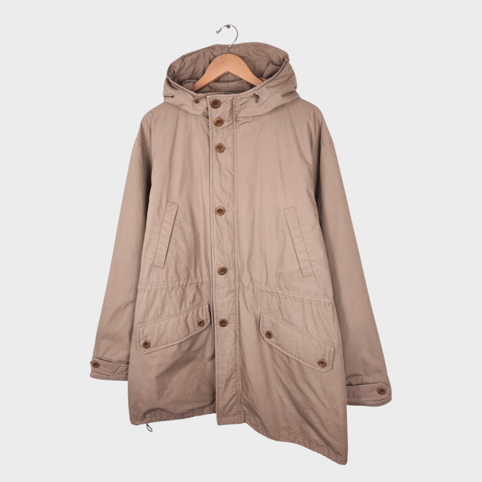 MHL MARGARET HOWELL Men's Beige Down Lined Parka Jacket