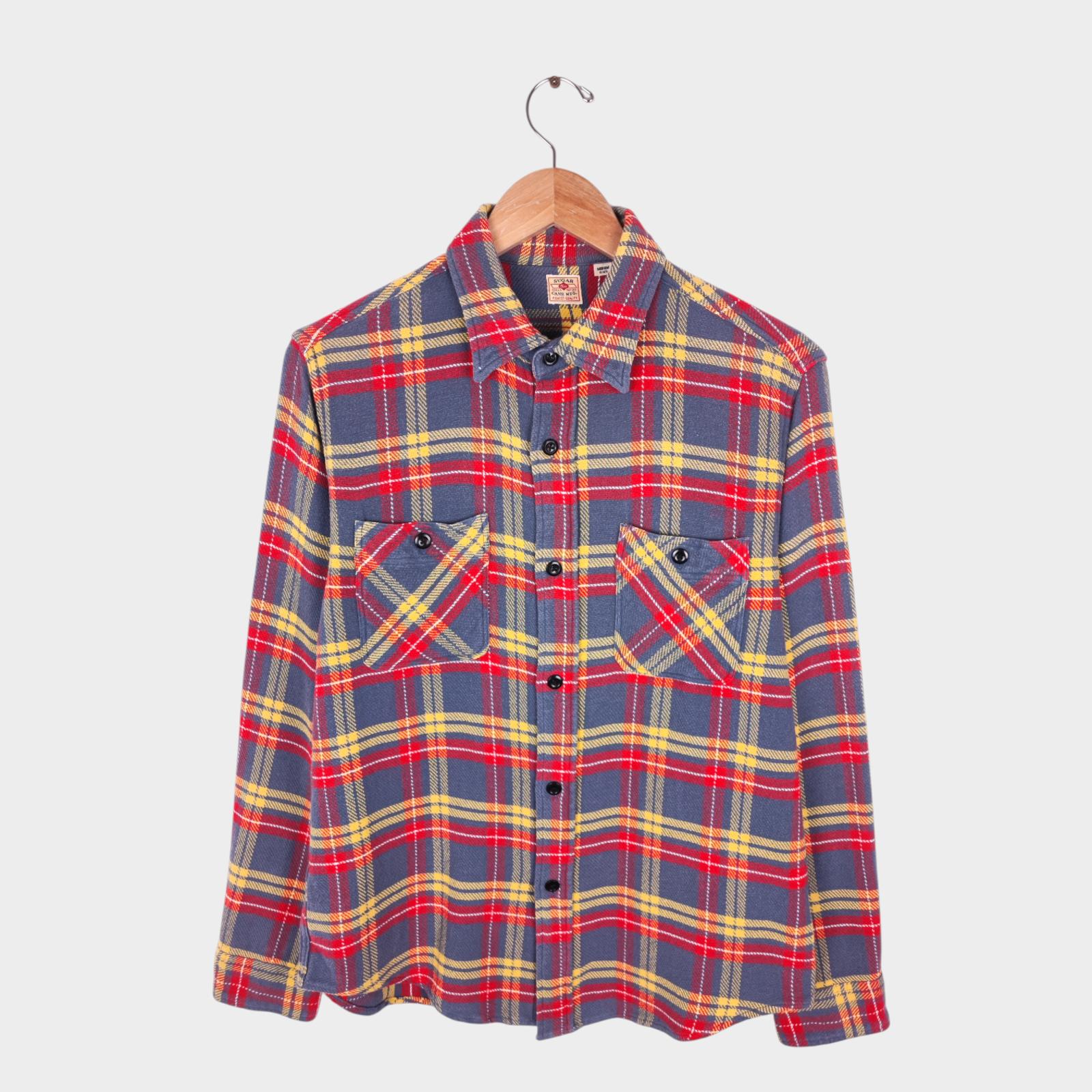 SUGAR CANE Men's Made in Japan Checked Soft Twill Work Shirt