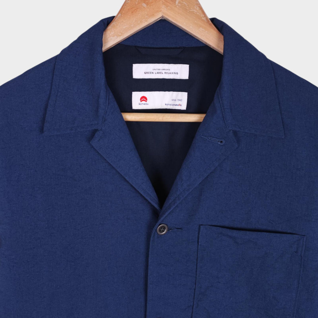 UNITED ARROWS Men's Blue Komatsu Matere Lined Chore Jacket