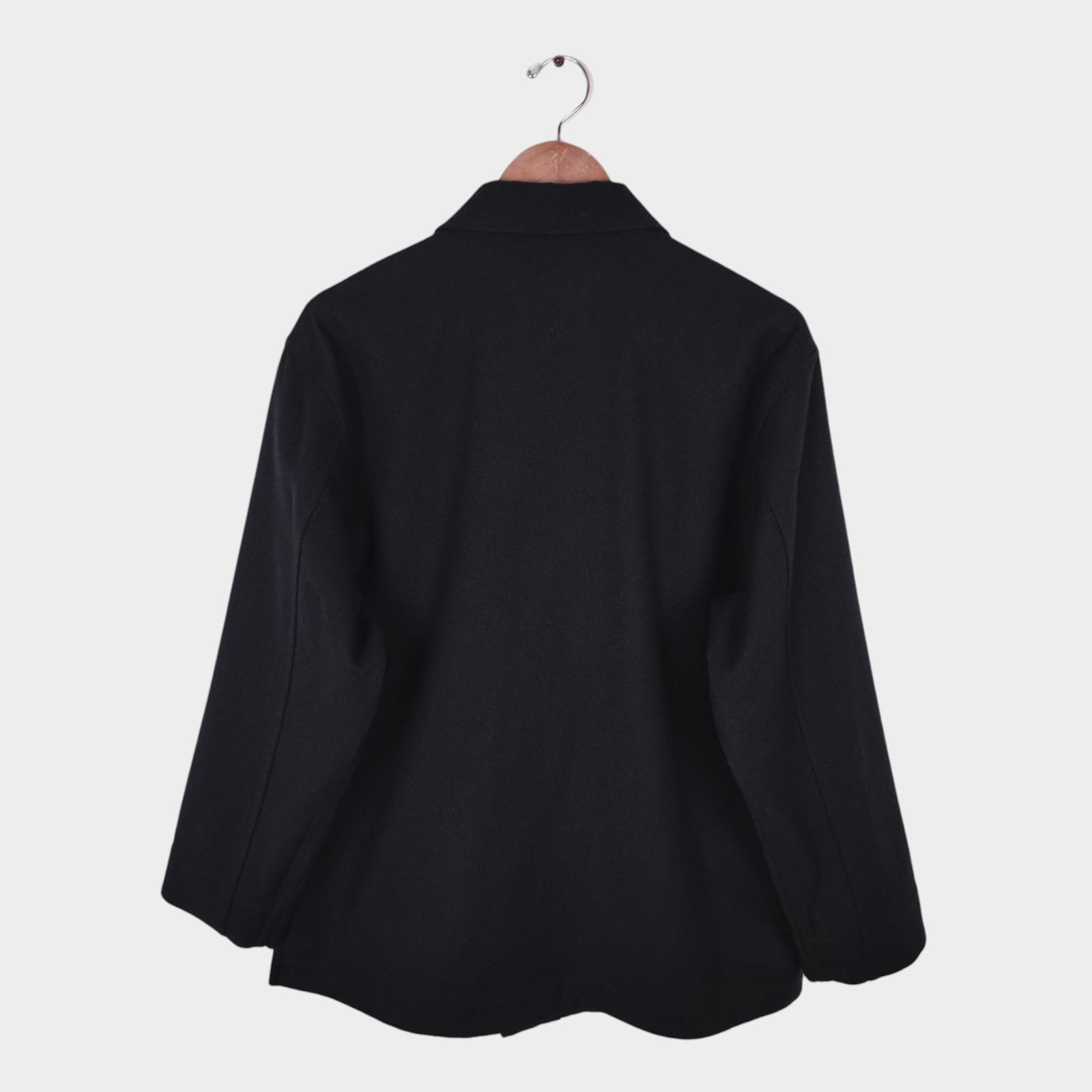 MHL MARGARET HOWELL Men's Black 100% Wool Blouson Jacket