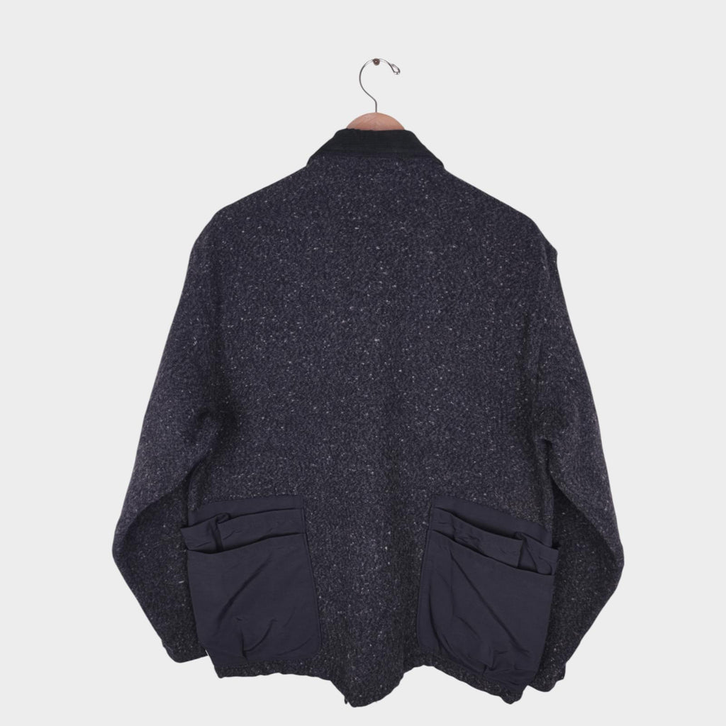 SASSAFRAS Men's Made in Japan Grey Wool Blend Garden Hole Jacket