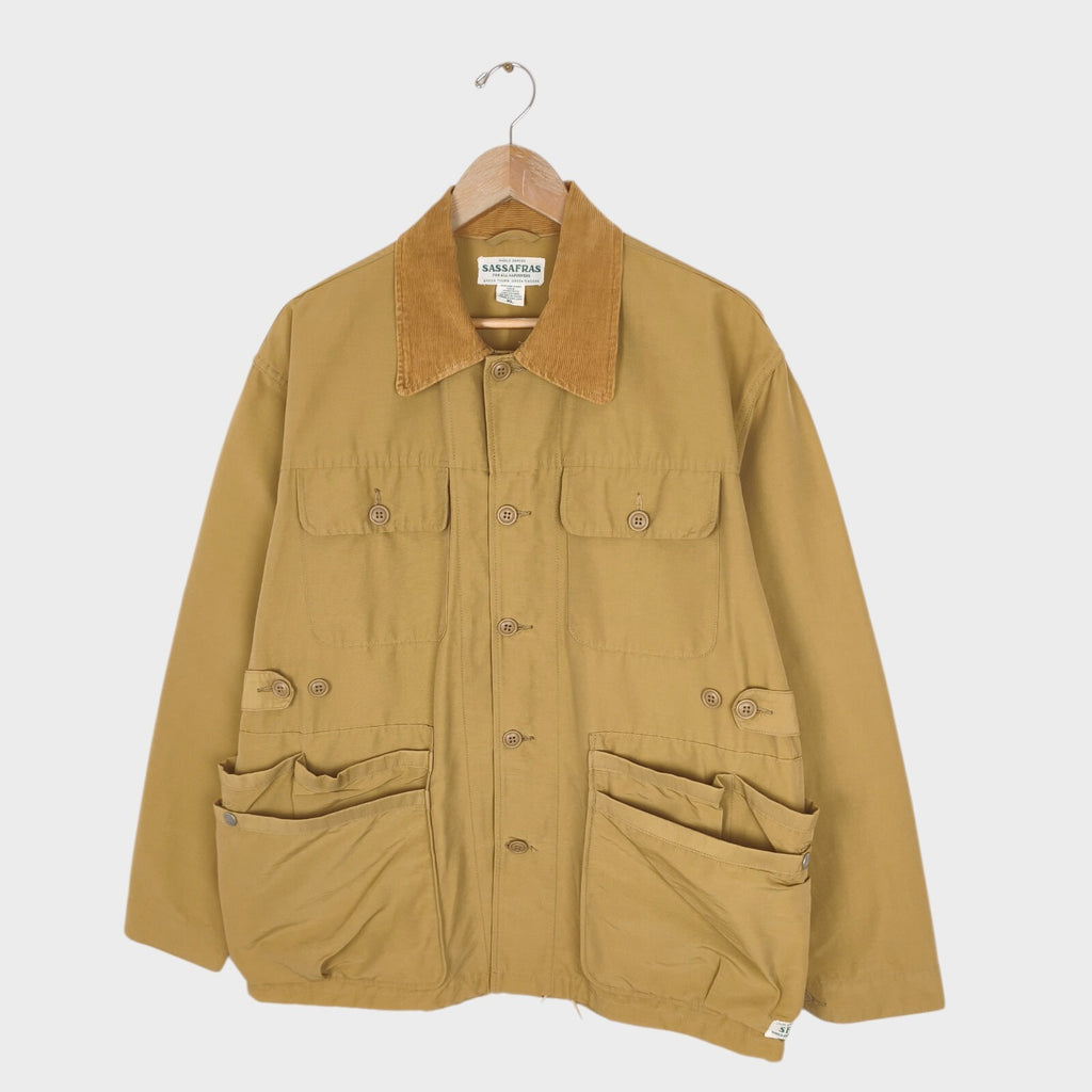 SASSAFRAS Men's Made in Japan Ochre 60/40 Cotton Blend Garden Hole Jacket