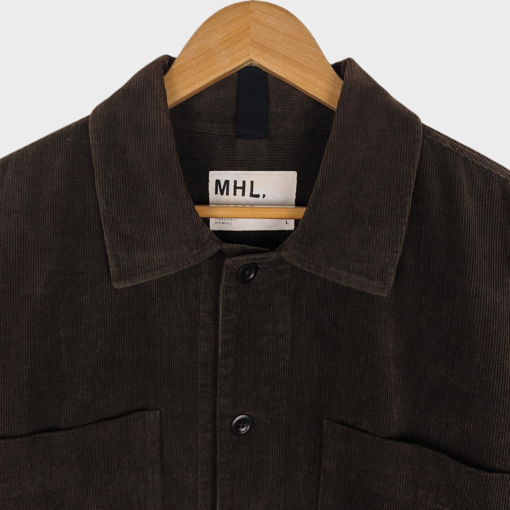 MHL MARGARET HOWELL Men's Dark Brown Corduroy Overshirt