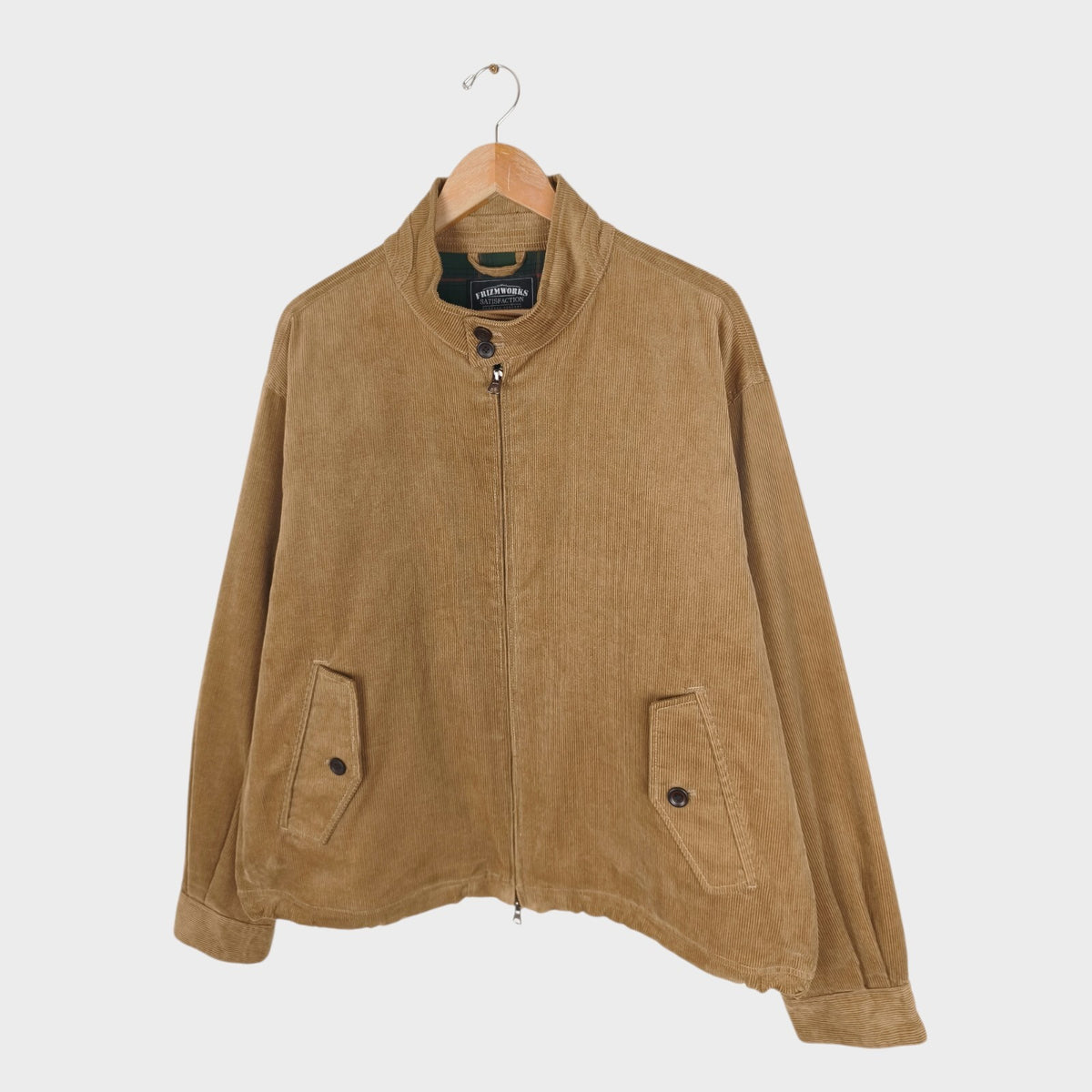 FRIZMWORKS Men's Beige Corduroy Buddy Harrington Jacket