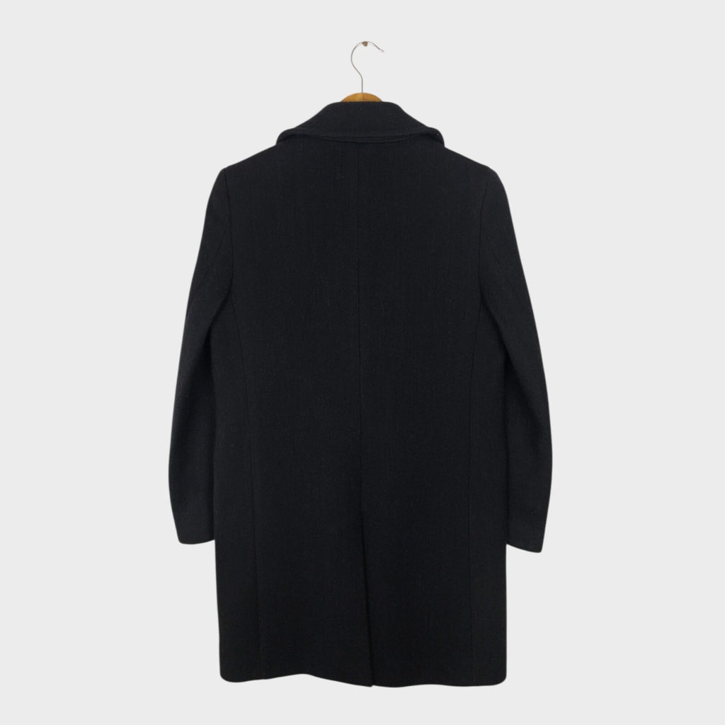 MARGARET HOWELL Women's Dark Charcoal Grey Wool Coat