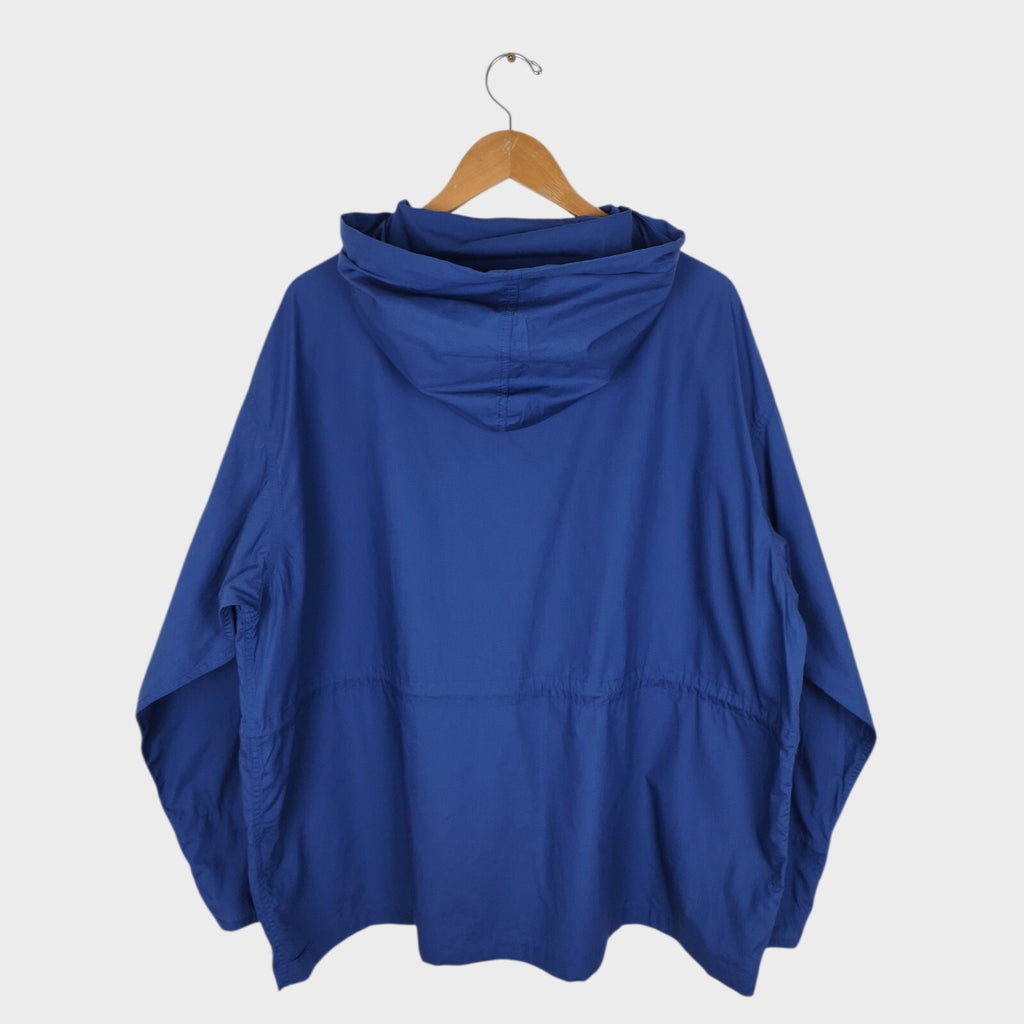 BEAMS PLUS Men's Blue Oversized Smock Anorak Parka Jacket