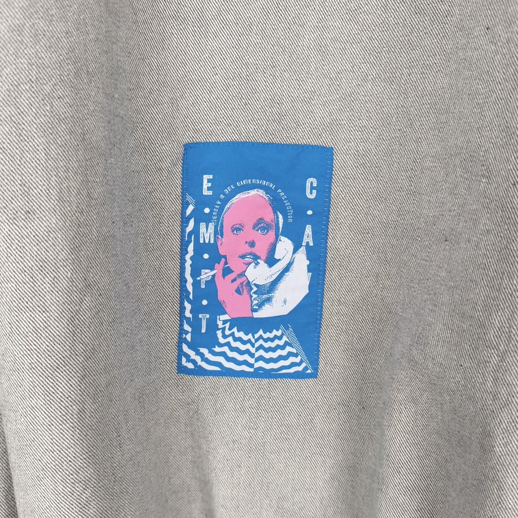 CAV EMPT Men's Made in Japan Grey Heavyweight Denim Community Bomber Jacket