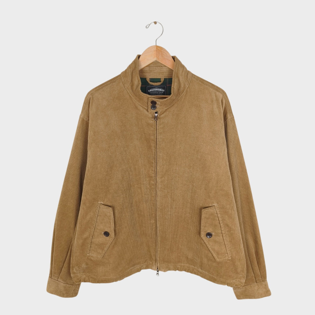 FRIZMWORKS Men's Beige Corduroy Buddy Harrington Jacket