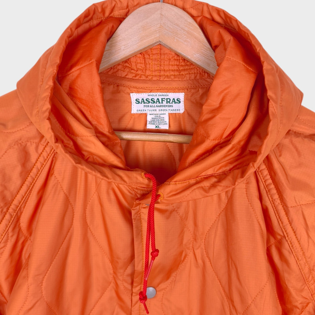 SASSAFRAS Men's Made in Japan Orange Quilted Bud Breaker Jacket