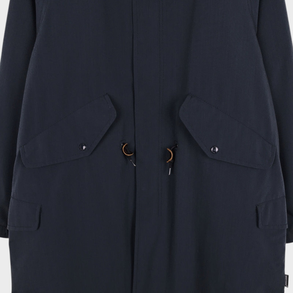 BEAMS PLUS Men's Dark Blue Gore Windstopper Waterproof Mod Parka Jacket