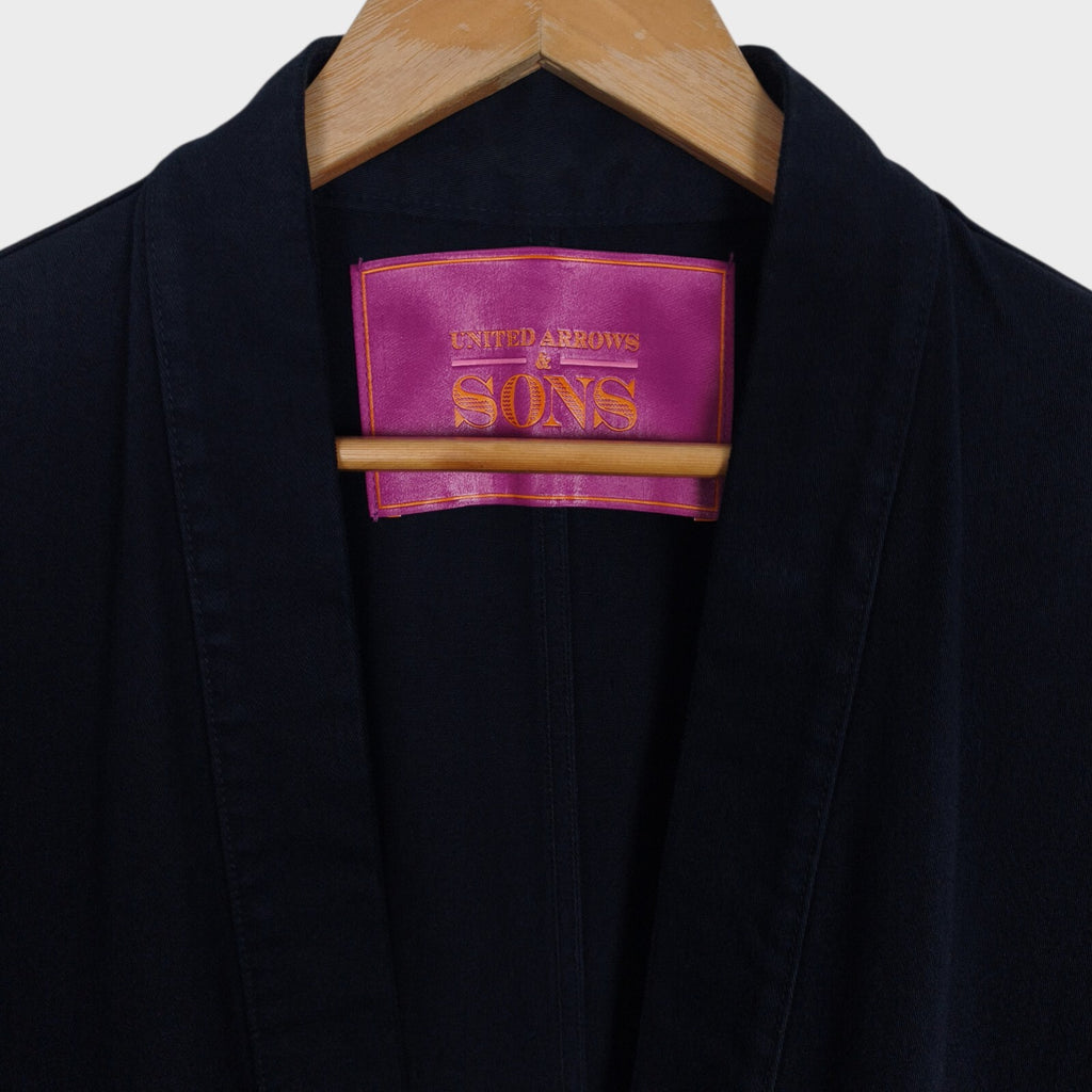 UNITED ARROWS & SONS Men's Made in Japan Navy Heavy Cotton Kimono Haori Jacket