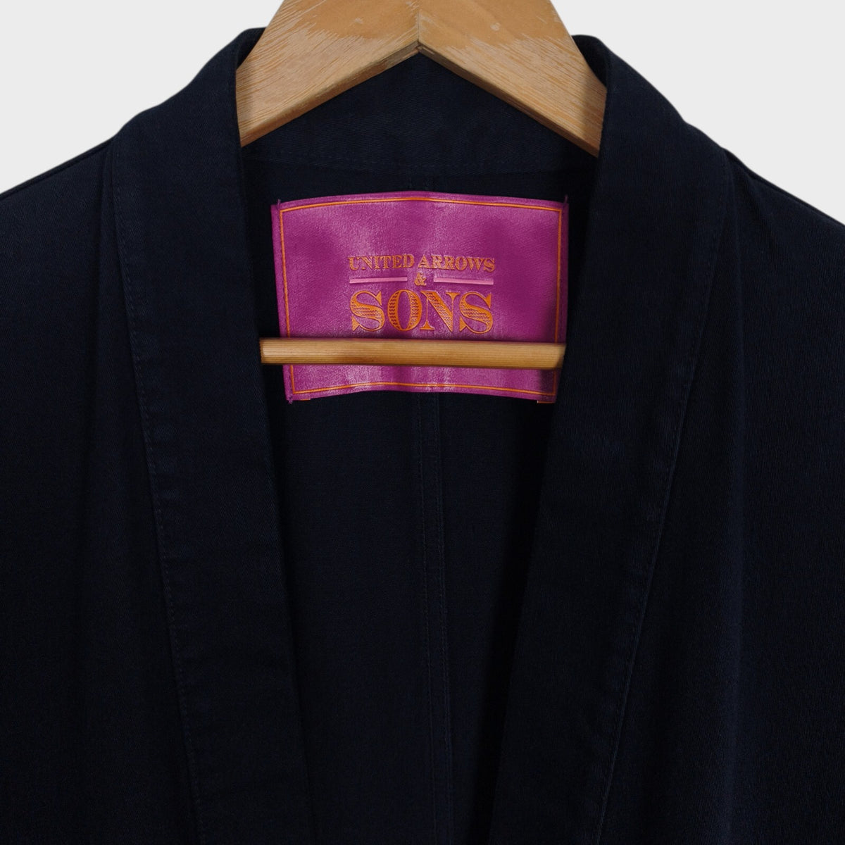 UNITED ARROWS & SONS Men's Made in Japan Navy Heavy Cotton Kimono Haori Jacket