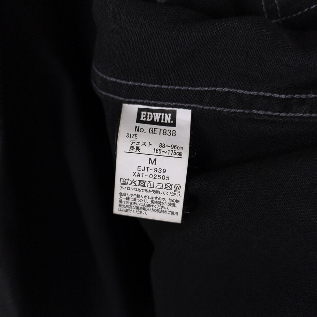 EDWIN Japan Men's Dark Grey Cropped Denim Chore Jacket