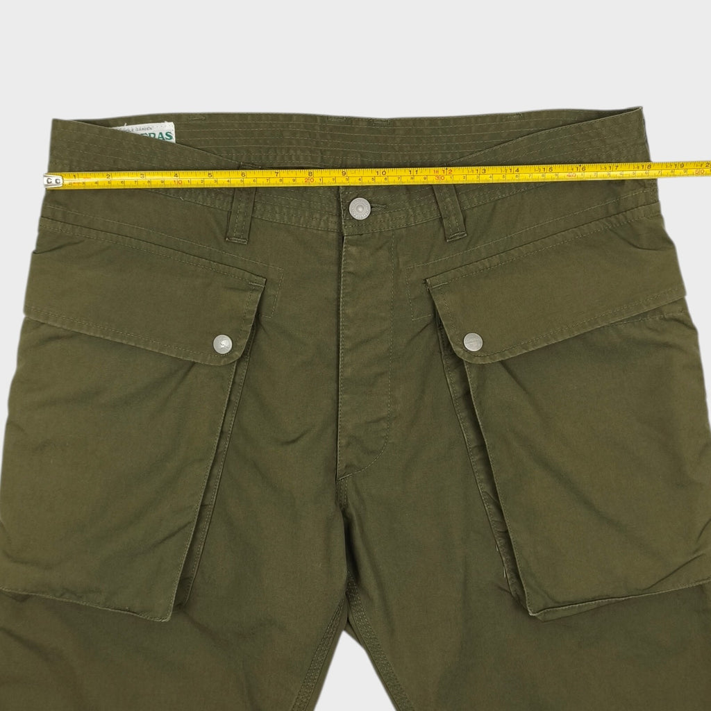 SASSAFRAS Men's Made in Japan Olive Green Cargo Shorts