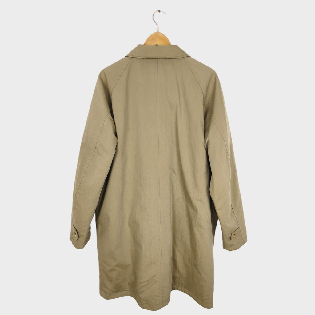 BEAMS PLUS Men's Brown Heavyweight 100% Wool Reversible Balmacaan Coat