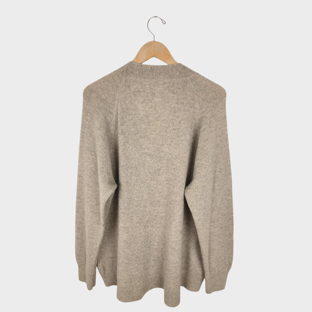MHL MARGARET HOWELL Men's Oatmeal 100% Wool Knit Cardigan