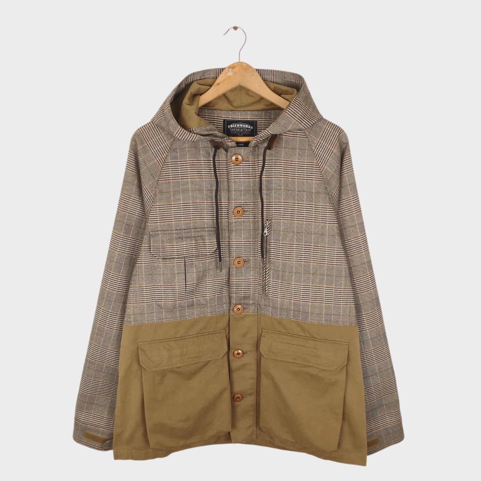 FRIZMWORKS Men's Glencheck Utility Mountain Parka Jacket