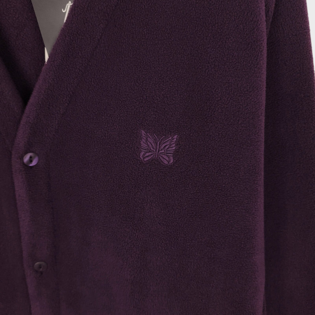 NEEDLES x UNIQLO Men's Purple Embroidered Logo Cardigan