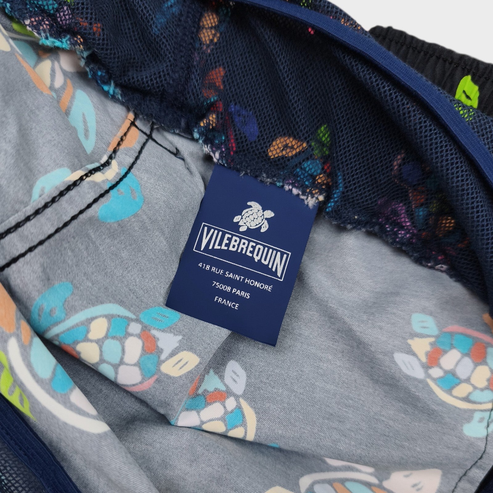 VILEBREQUIN Men's Black Turtle Print Moorea Swim Shorts