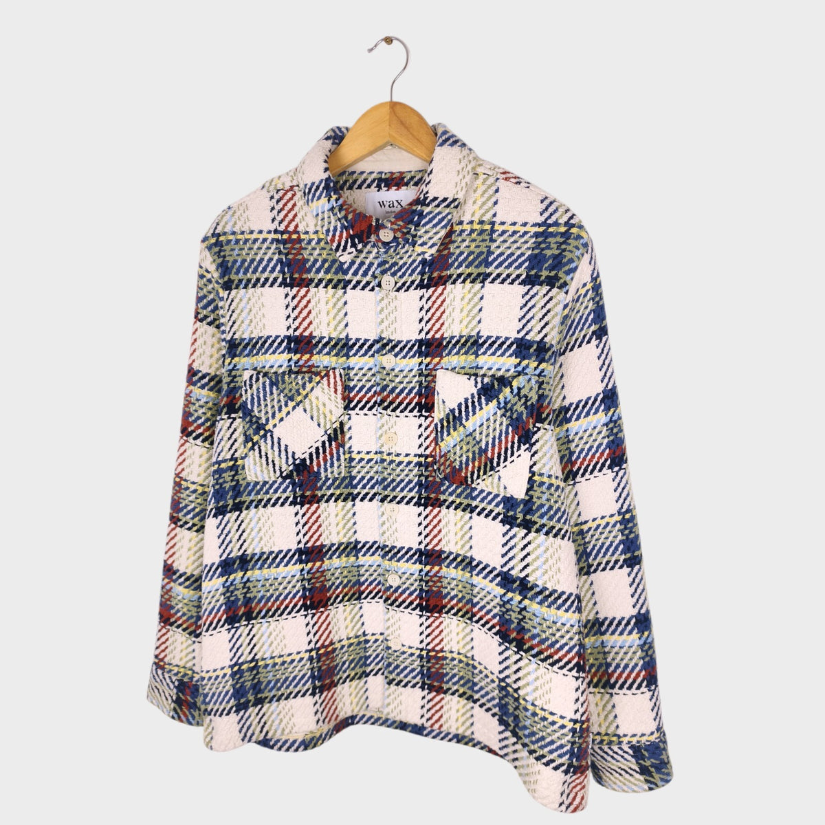 WAX LONDON Men's Multicoloured Check Whiting Overshirt