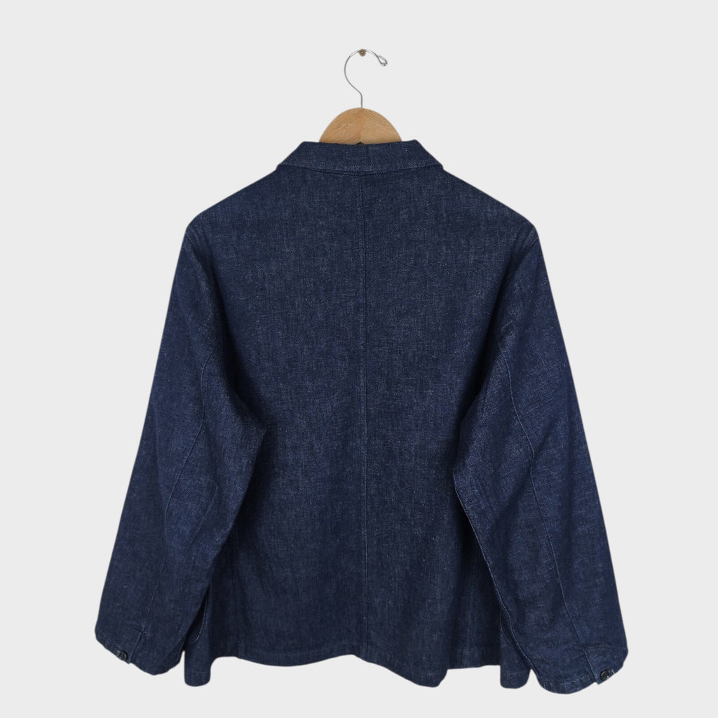 SAKULA Men's Made in Japan Dark Blue Denim Chore Jacket