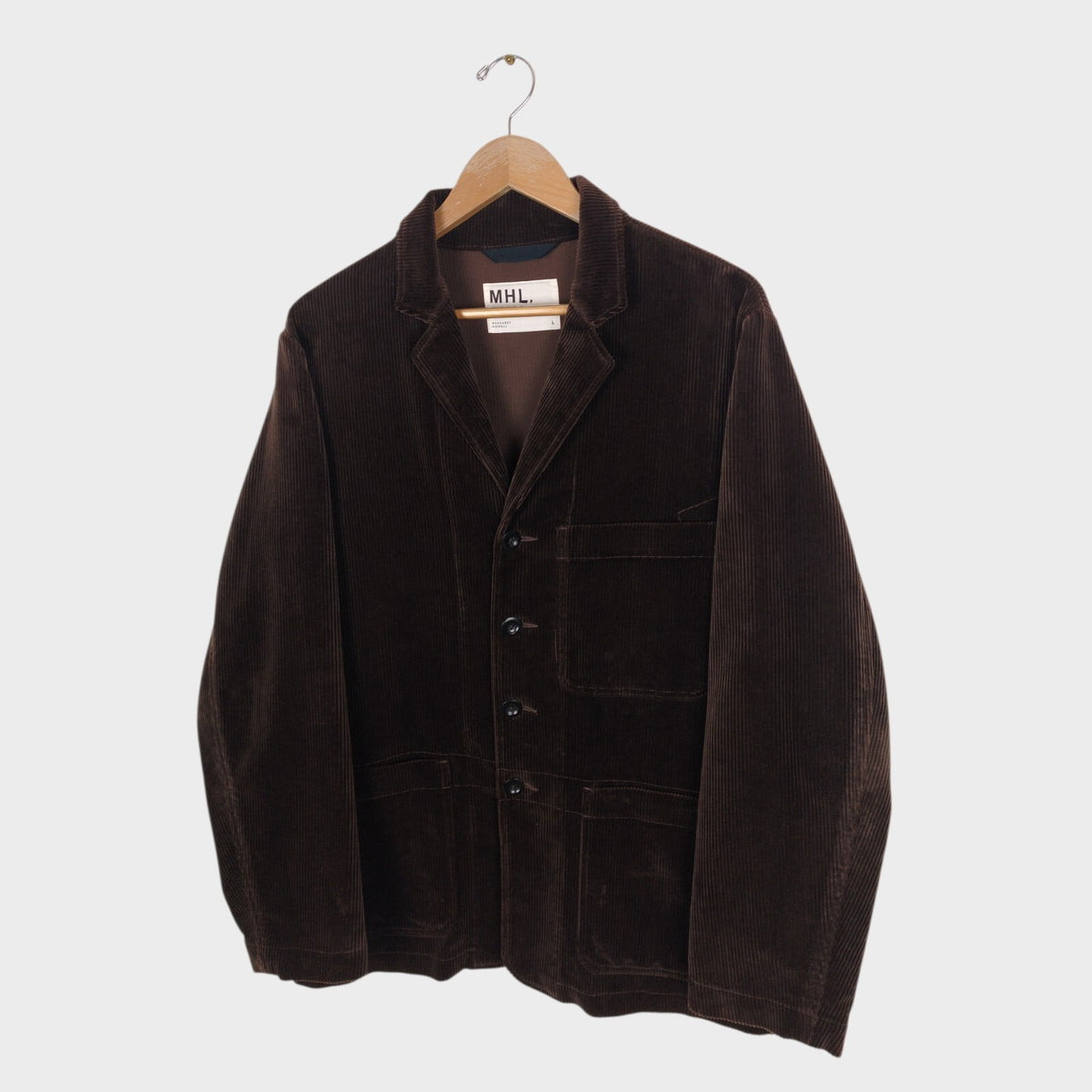 MHL MARGARET HOWELL Men's Brown Heavyweight Corduroy Chore Jacket